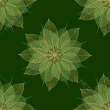 Christmas green floral pattern seamless