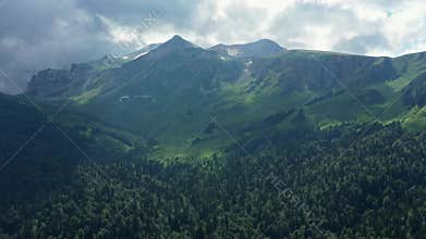 Slopes of summer Caucasus mountains