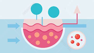 Skin Barrier Repair A simplified diagram showing how exosomes and nanotechnology trate the skin barrier to repair and