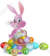Easter eggs pink bunny