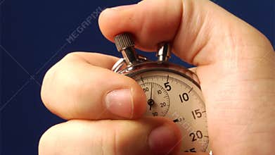 Stop-watch in hand
