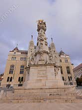 Holy Trinity Statue (Szentharomsag szobor) in Holy Trinity square (Szentharomsag ter),