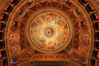 Hungarian State Opera (Magyar Allami Operahaz), a venue with ceiling frescoes