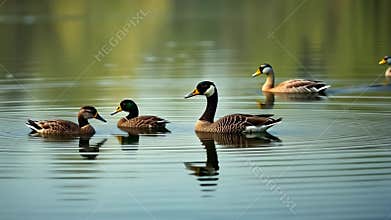 Serene Waterfowl Scene