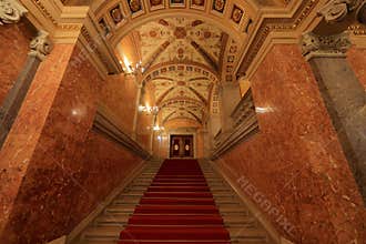 Hungarian State Opera (Magyar Allami Operahaz), a venue with ceiling frescoes