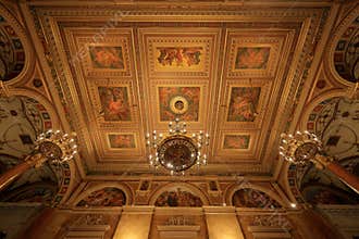 Hungarian State Opera (Magyar Allami Operahaz), a venue with ceiling frescoes