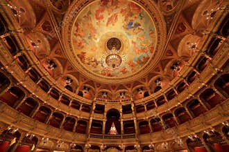 Hungarian State Opera (Magyar Allami Operahaz), a venue with ceiling frescoes