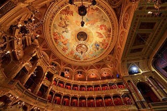 Hungarian State Opera (Magyar Allami Operahaz), a venue with ceiling frescoes