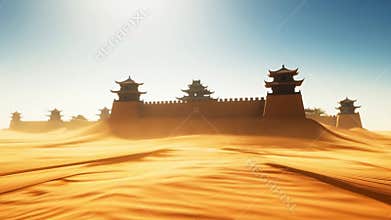 Ancient defensive structures in the desert