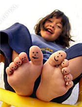 Painted toes