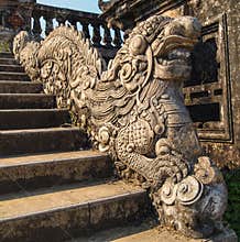 Stone dragon statue, Citadel, Hue, Vietnam.