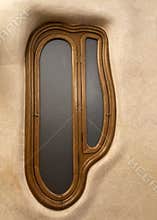 A window in modernist design by Antonio Gaudi in the famous Batlló House in Barcelona, Spain.