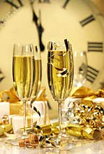 Midnight champagne for the New