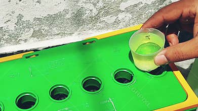 12 volt battery and battery liquid filling for best backup