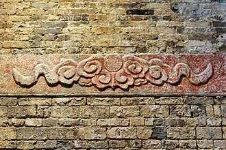 Ancient stone Carved with cloud pattern