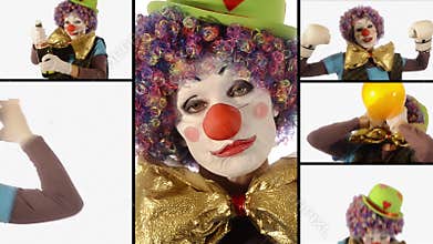 A funny clown, collage