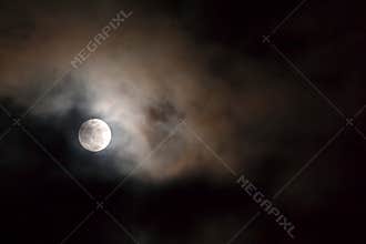 Night Sky With Full Moon