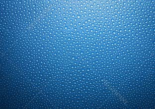 Water drops blue background
