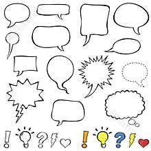 Comics style speech bubbles