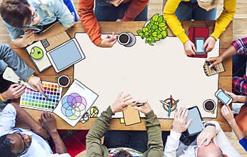 Diverse People Working and Copy Space