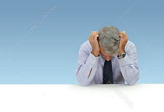 Depressed businessman