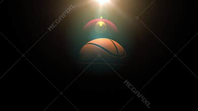 Basketball ball flare sunrise