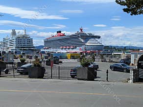 2026.05.11. Victoria, Canada - Victoria cruise port with Silversea and Virgin Voyages cruise ships docked