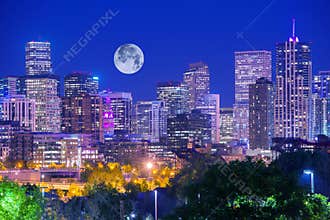 Denver Colorado at Night