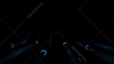 Abstract network connections with light effect