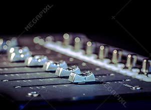 Recording music sound studio sliders