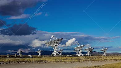 Fast moving clouds over the Very Large Array Radio Observatory