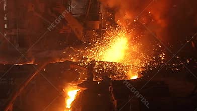 Spark molten iron