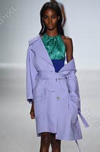NEW YORK, NY - SEPTEMBER 04: A model walks the runway at Richard Chai Love Spring 2015 fashion show