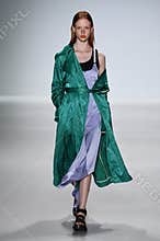 NEW YORK, NY - SEPTEMBER 04: A model walks the runway at Richard Chai Love Spring 2015 fashion show
