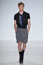 NEW YORK, NY - SEPTEMBER 04: A model walks the runway at Richard Chai Love Spring 2015 fashion show