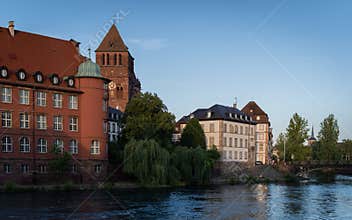 Historic Riverside Architecture in Strasbourg