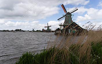 Traditional Dutch Windmills at Zaanse Schans