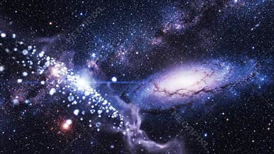 Video about Glittering stars in a dark night sky.