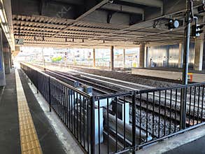 Platform at Okayama station