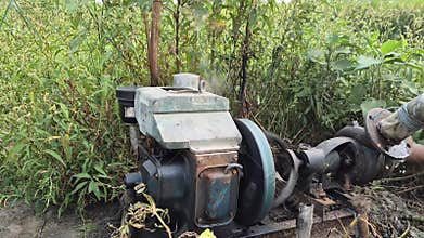 Running Irrigation Water Pump Engine In Bangladesh