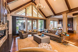 Beautiful living room in new luxury home