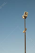 High security lights and camera