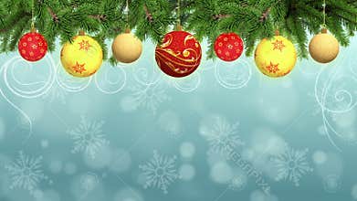 Christmas and New Year Animated Background