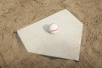 Baseball On Home Plate