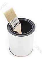 Paint brush and bucket