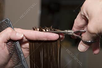 Cutting hair
