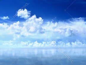 Cloudscape Over Calm Water