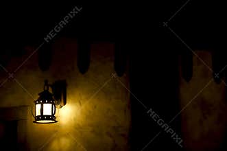 Lantern illuminating darkness