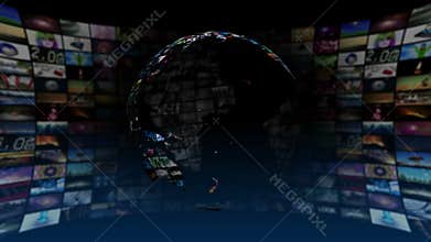 Global News Media Technology Graphics 4K