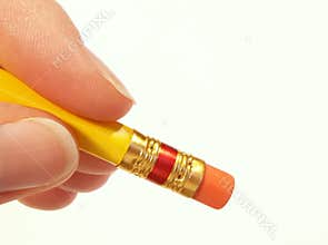 Hand erasing with pencil